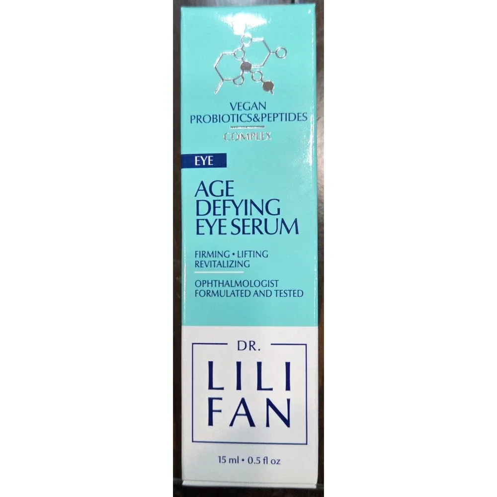 Dr. Lili Fan Age Defying Eye‎ Serum Vegan Probiotics & Peptides 0.5 fl oz 15ml